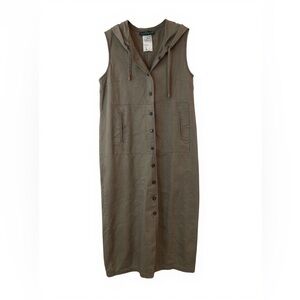 90s Y2K Vintage Grunge Dark Military Cargo Cotton Button-down Large